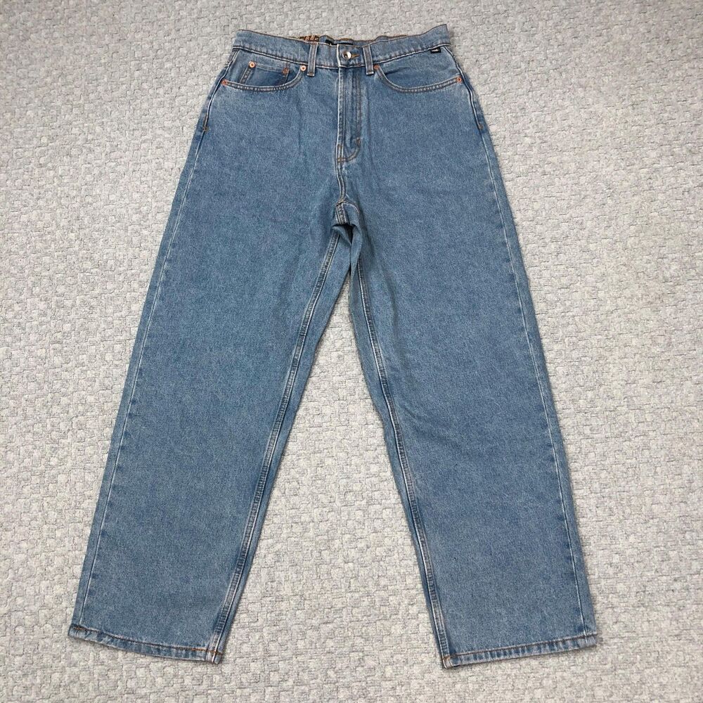 Vans Check-5 Jeans Mens 30x30 Blue Baggy Fit Straight Denim Casual Everyday New